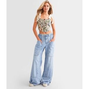 We The Free Outlaw Wide Leg Jeans Blue Medium New With Tags